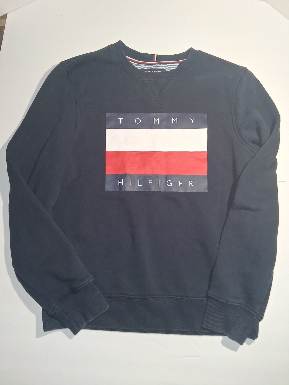 Tommy Hilfiger Men’s Navy Logo Crewneck Sweatshirt
